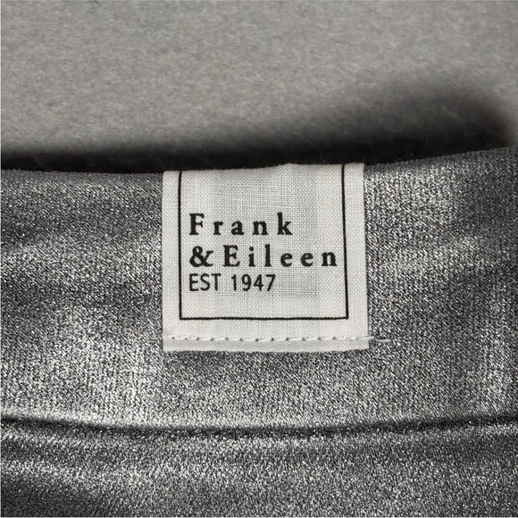 Frank And Eileen Sligo Skinny Jeans Womens 28 Metallic Silver Stretch Saw Hem - Picture 10 of 11